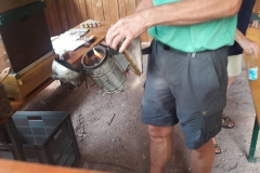 Smoker: mit Rauch beruhigt man die Bienen