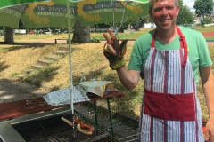 Kreisvorstand Volker Goll am Grill