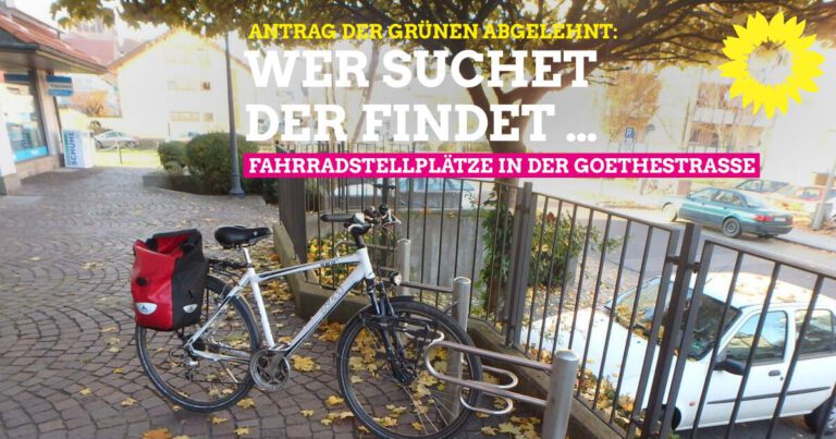 Fahrradstellplätze in der Goethestraße