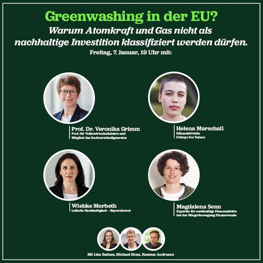 Greenwashing in der EU? Warum Atomkraft und GAs nicht als nachhaltige Investitionen klassifiziert werden dürfen