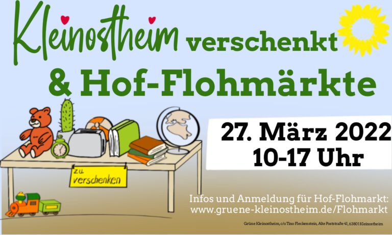 Hofflohmärkte und „Kleinostheim verschenkt“ am 27.03.22