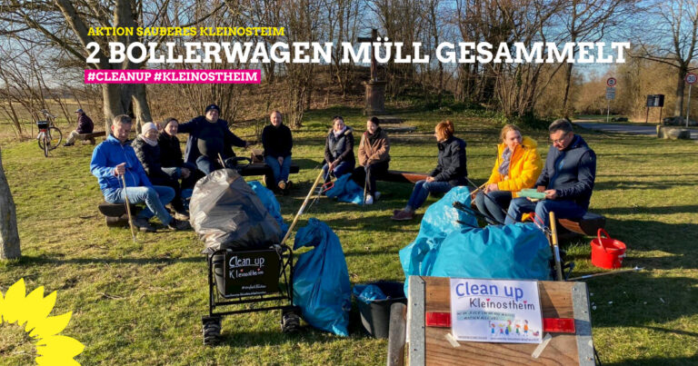 Sauberes Kleinostheim: viele Helfer*innen bei der Müllsammel-Aktion