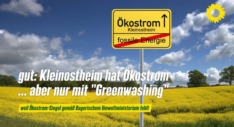 Kleinostheim hat Ökostrom – mit Greenwashing?