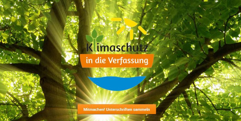 Volksbegehren: Klimaschutz in die Verfassung