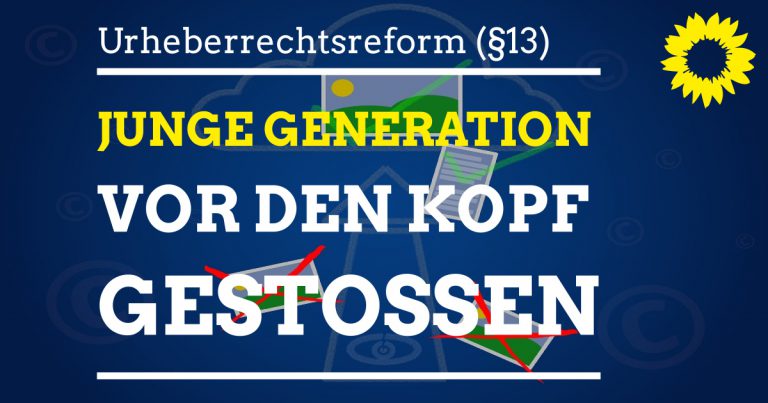 Urheberrechts-Reform (§13): Junge Generation vor den Kopf gestoßen