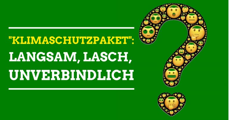 Klimaschutzpaket: langsam, lasch, unverbindlich