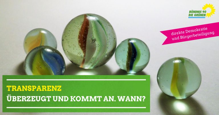 Transparenz überzeugt und kommt an. Wann?