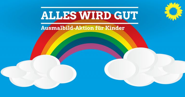 Regenbogen-Ausmalbild für Kinder