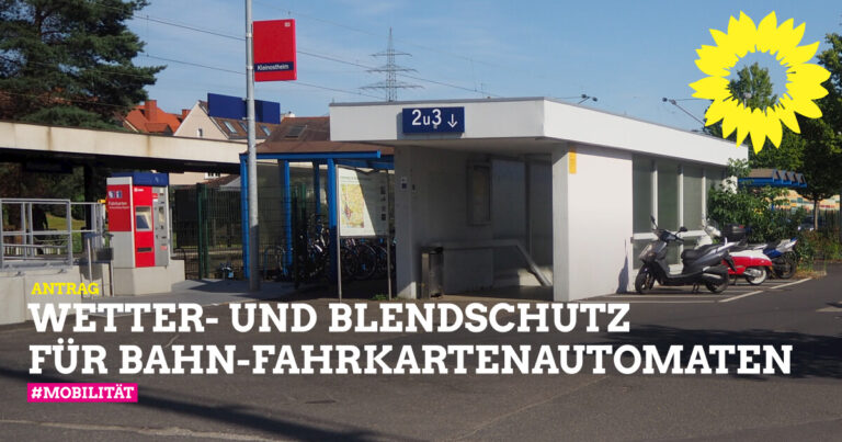 Anfrage: Wetterschutz für DB-Fahrkartenautomat