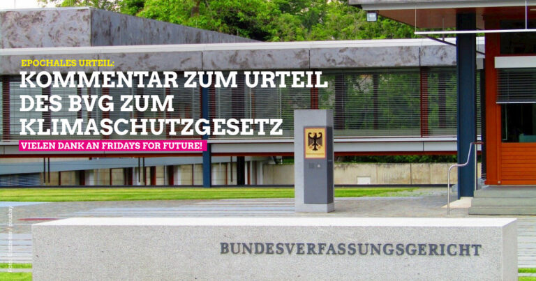 Kommentar zum Urteil des BVerfG zum Klimaschutzgesetz