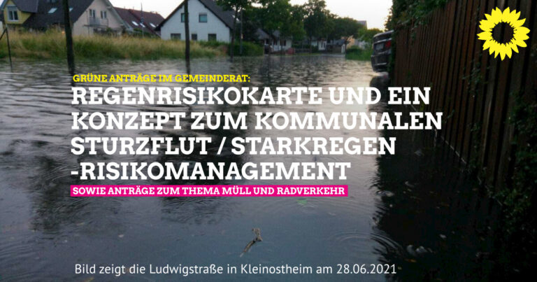 Regenrisikokarte und Konzept zum kommunalen Sturzflut-Risikomanagement