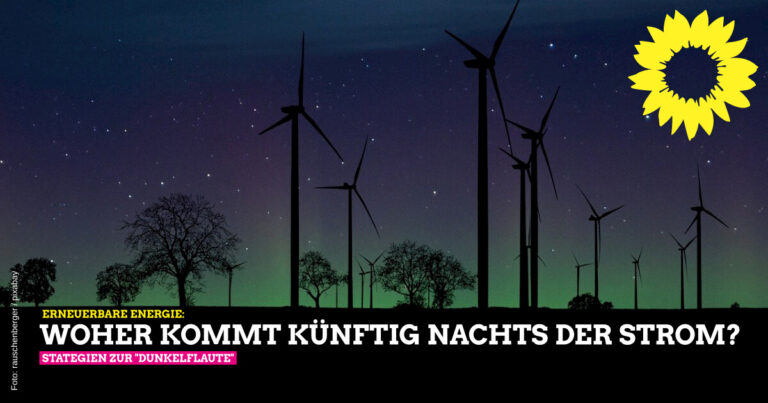 Woher kommt nachts oder bei Dunkelflaute der erneuerbare Strom?