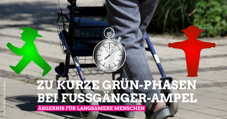 Zu kurze Grünphase an Fußgängerampeln