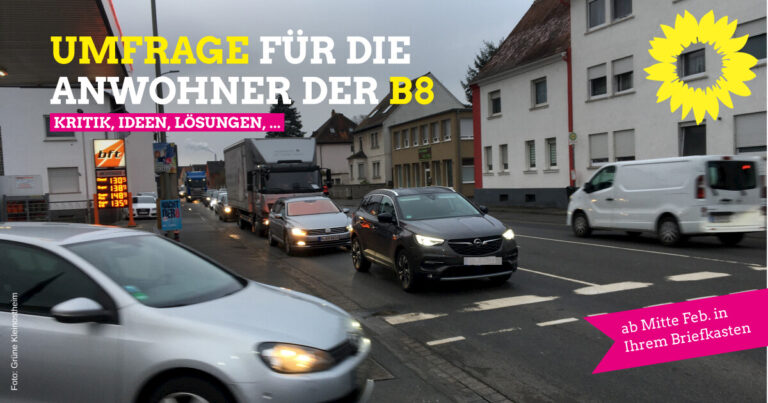 Umfrage für die Anwohner der B8