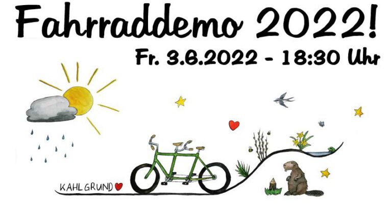 Raddemo im Kahlgrund – Wir fahren mit!