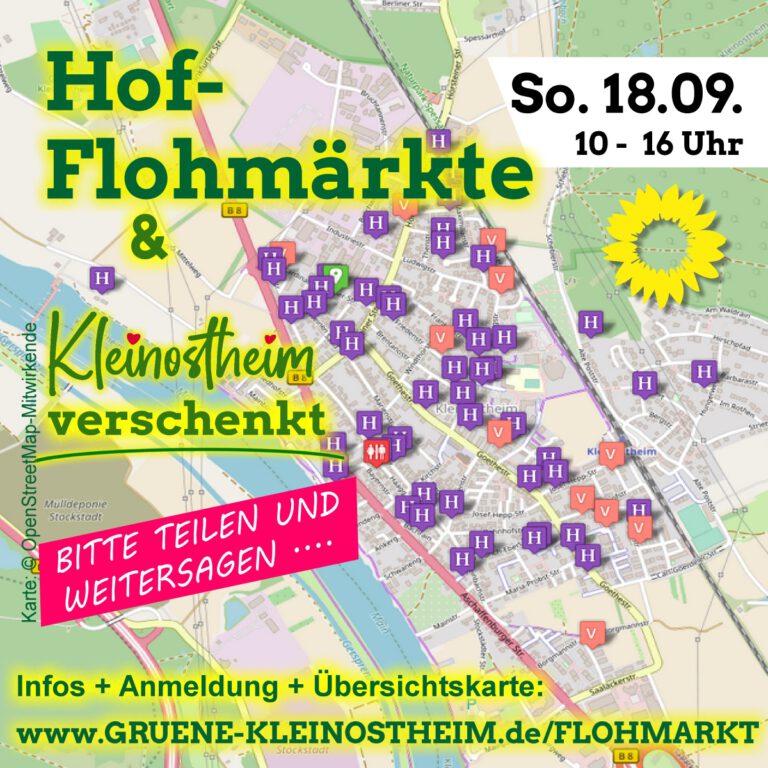 Hofflohmärkte und  „Kleinostheim verschenkt“