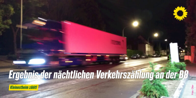 29 mal ist die Nacht vorbei! Ergebnis unserer nächtlichen Verkehrszählung an der B8