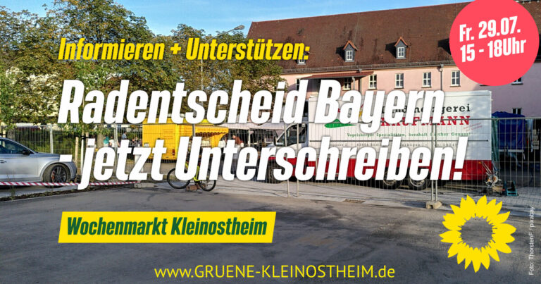 Information und Sammlung Unterstützungsunterschriften zum Radentscheid