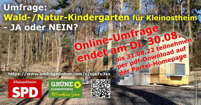 Umfrage: Wald-/Naturkindergarten – Ja oder Nein?