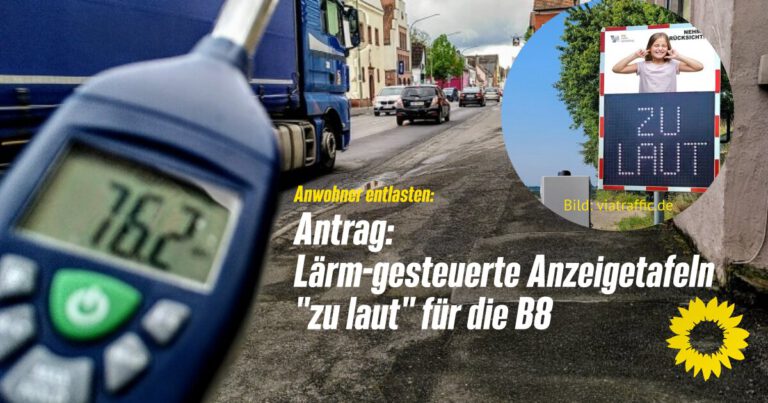 Antrag: Lärmreduzierung des Durchgangsverkehr B8