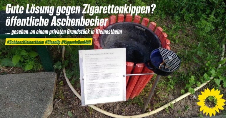 Sauberes Kleinostheim: Ideen zum Thema „Zigarettenkippen“