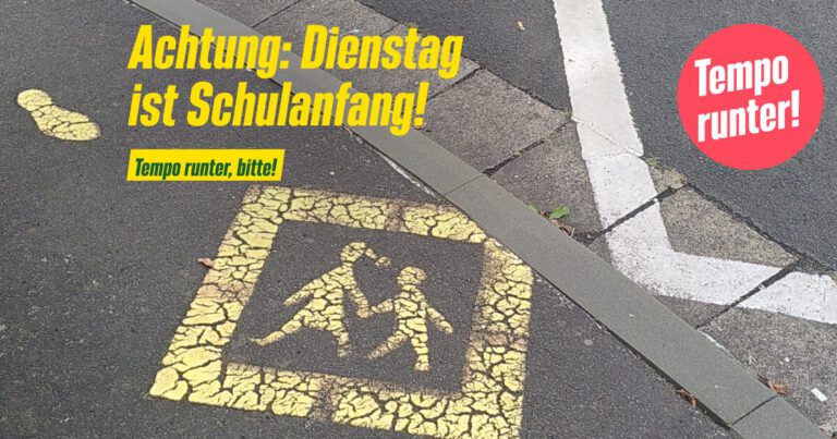 Achtung: Schule beginnt am Dienstag!