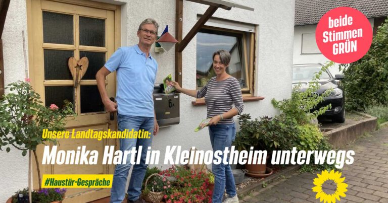 Monika Hartl in Kleinostheim unterwegs