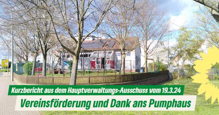 Vereinspauschale und Dank ans Pumphaus 