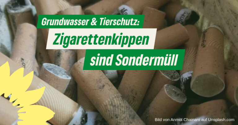 Zigarettenkippen sind Sondermüll