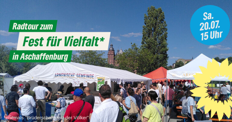 Radtour zum Fest der Vielfalt in Aschaffenburg