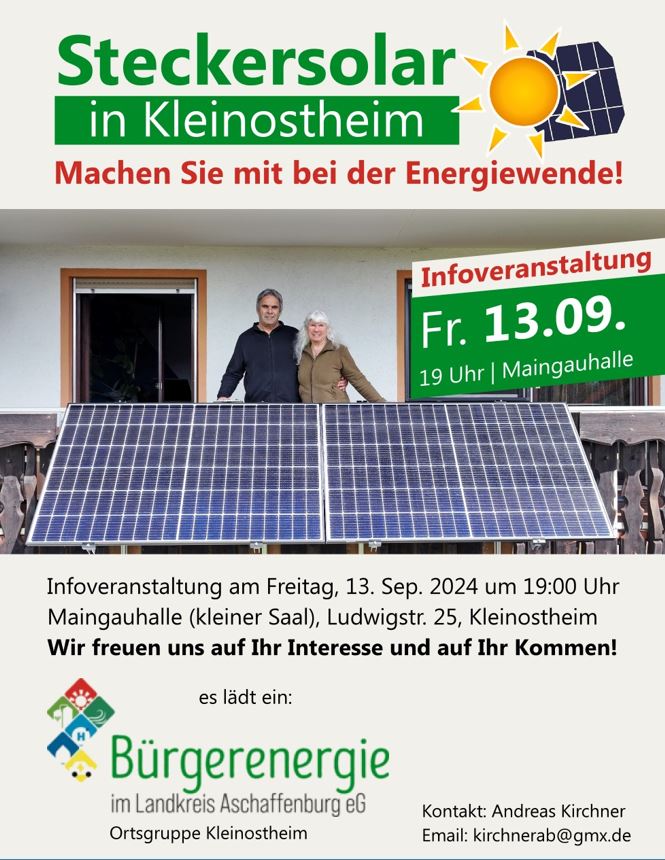 Infoveranstaltung: Steckersolar  in Kleinostheim