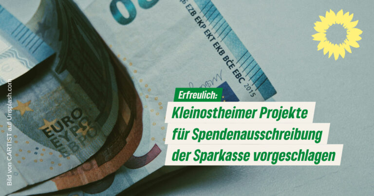 Kleinostheimer Projekte für die Spendenausschreibung der Sparkasse vorgeschlagen