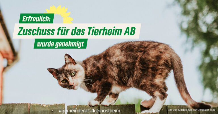 Zuschuss für das Tierheim Aschaffenburg genehmigt