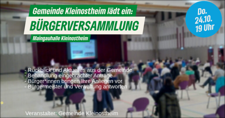 Bürgerversammlung am 24. Oktober