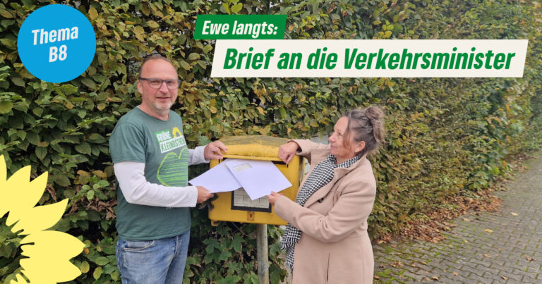 Brief an den bayerischen Verkehrsminister zum Thema B8