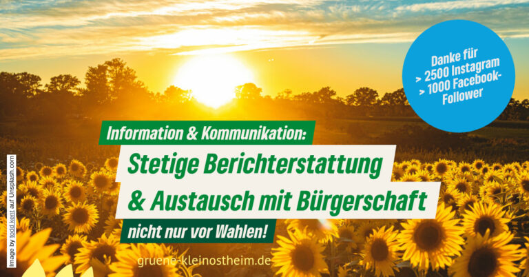 Stetige Berichterstattung und Austausch mit der Bürgerschaft – nicht nur vor Wahlen