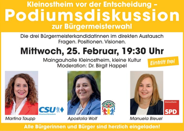 Podiumsdiskussion der Bürgermeisterkandidatinnen
