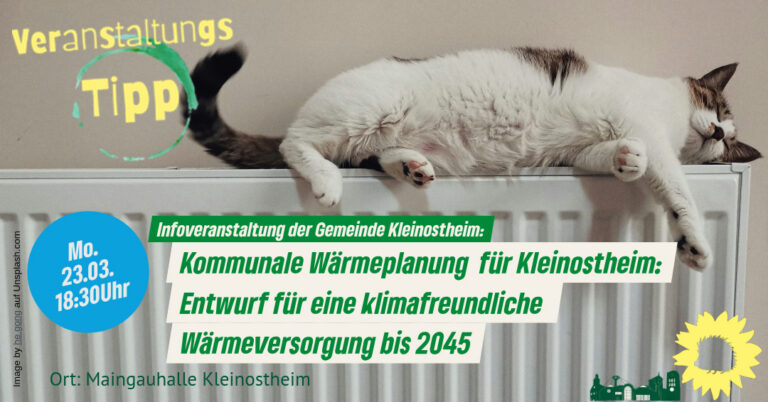 Infoveranstaltung: Kommunale Wärmeplanung für Kleinostheim: Entwurf für eine klimafreundliche Wärmeversorgung bis 2045
