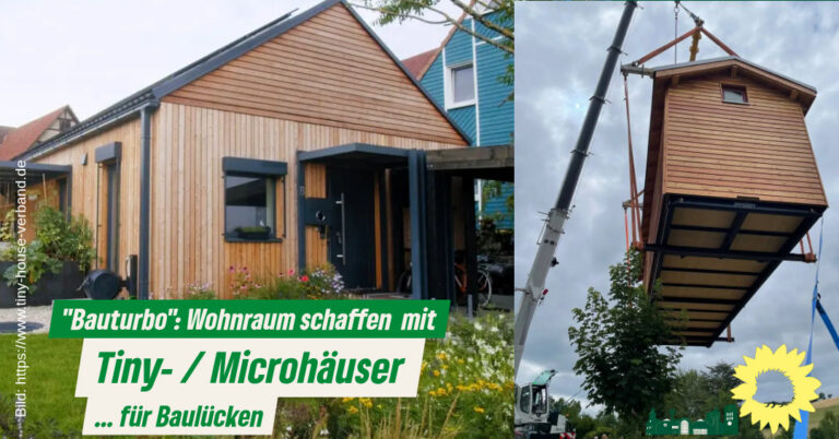 Wohnraum schaffen mit Tinyhäuser dank „Bauturbo“