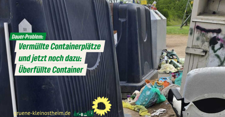 Überfüllte und vermüllte Container-Plätze