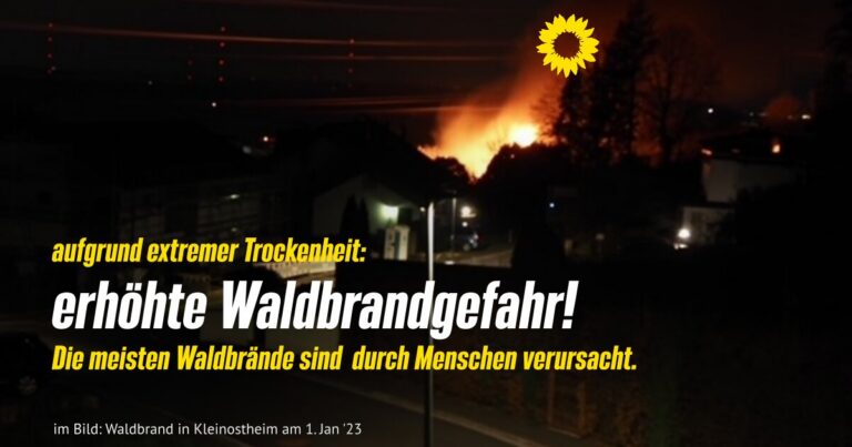 Waldbrandgefahr in Nordbayern auf Stufe 4 und 5!
