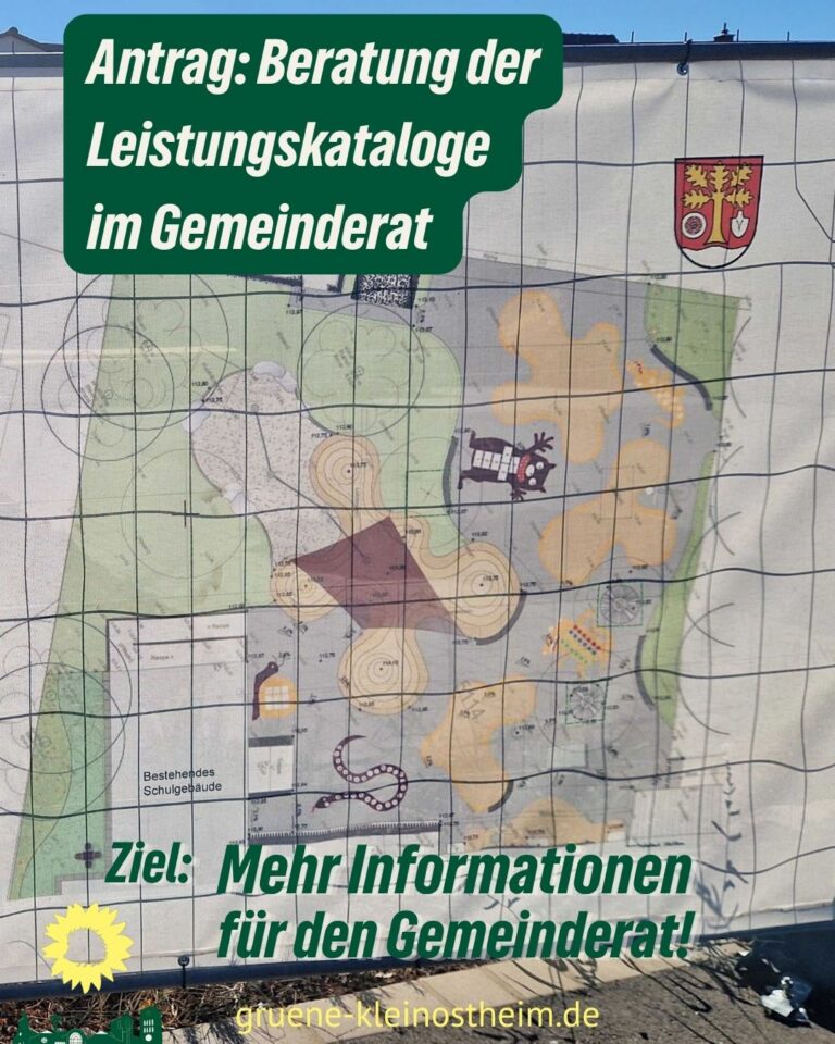 Antrag:  Beratung der Leistungskataloge im Gemeinderat