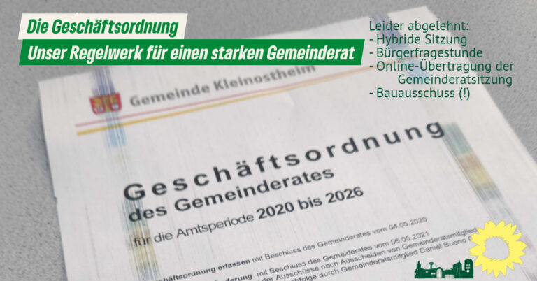 Die Geschäftsordnung – Unser Regelwerk für einen starken Gemeinderat